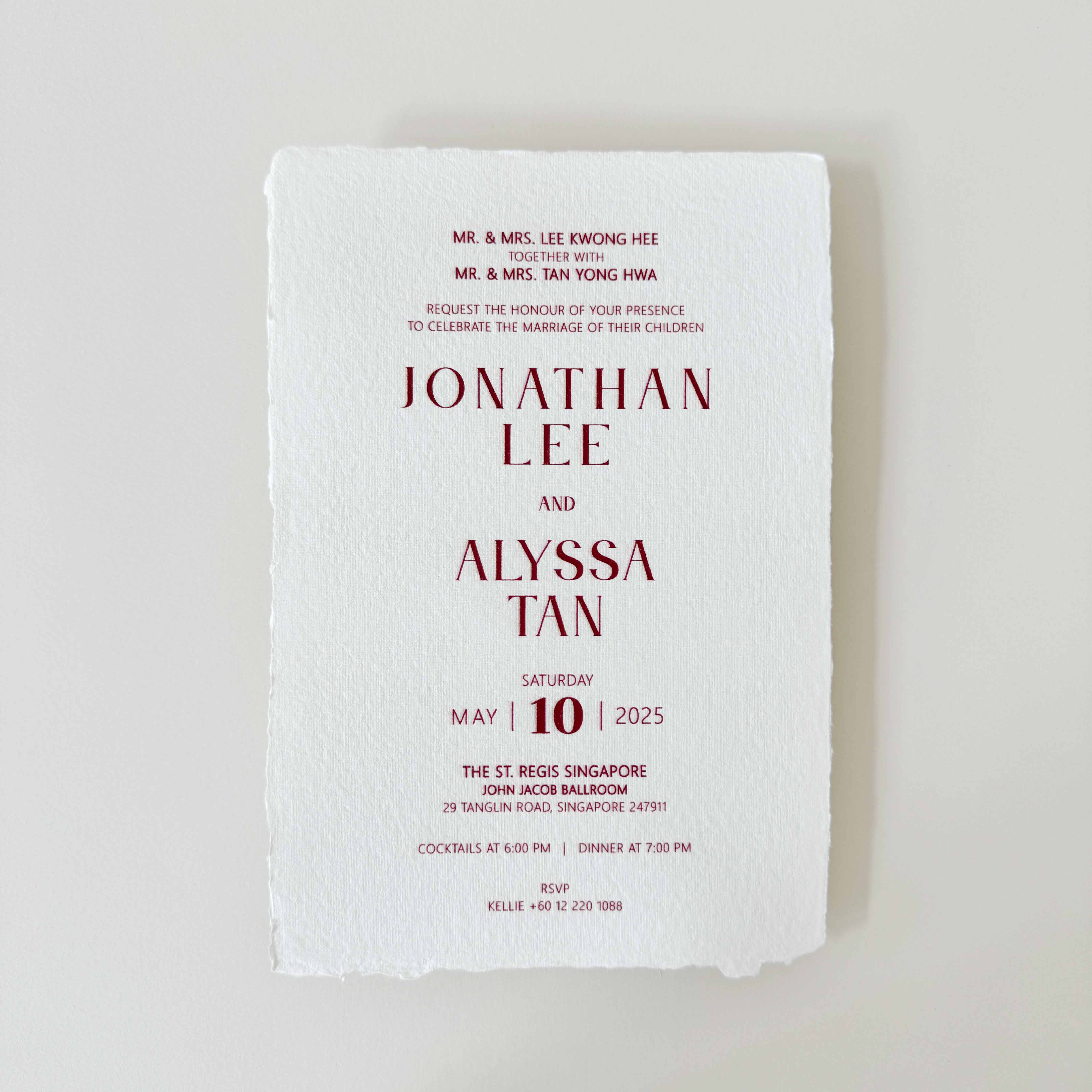 Handmade Paper Wedding Invitation