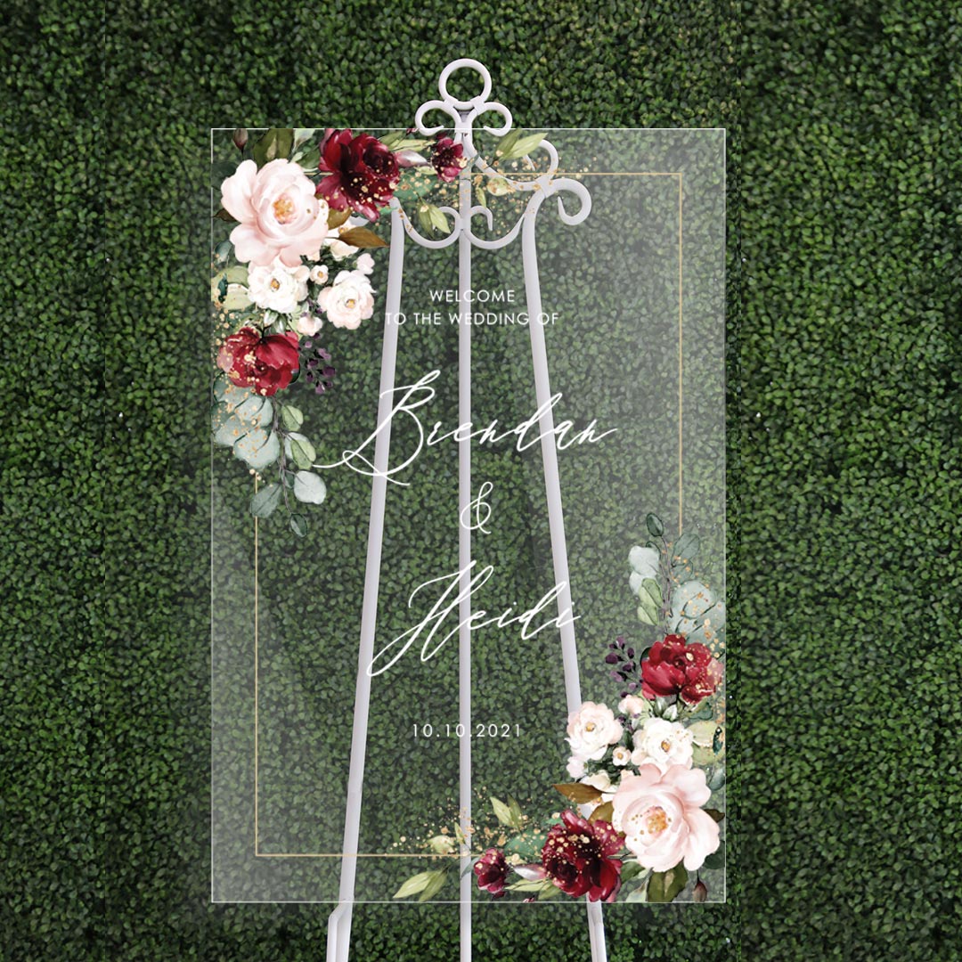 Acrylic Wedding Signage