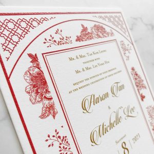 RAISED LETTER WEDDING INVITATION 3