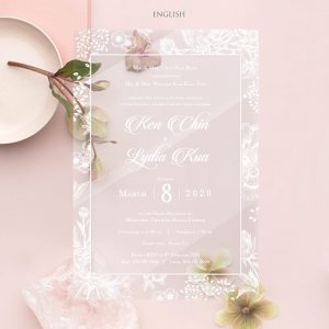 ACRYLIC WEDDING INVITATION (WHITEINK) 3