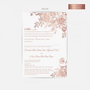 REAL FOIL WEDDING INVITATION (ONE PIECE) 3