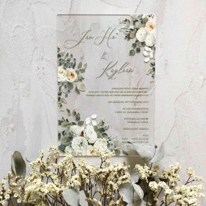 ACRYLIC WEDDING INVITATION (SPECIAL COLOUR) 9