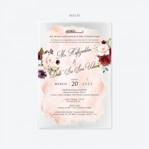 ACRYLIC WEDDING INVITATION (SPECIAL COLOUR) 4