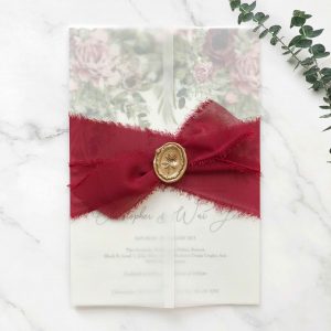 CHIFFON RIBBON WEDDING INVITATION 27