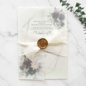 CHIFFON RIBBON WEDDING INVITATION 5
