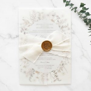 CHIFFON RIBBON WEDDING INVITATION 16