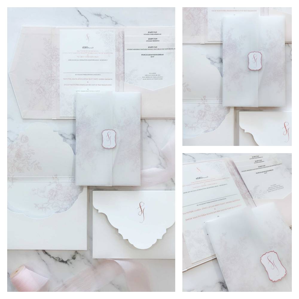 YM PUTERI AMIDA & ENCIK WAN PUTERA SHAHJUAN | HARDCOVER WEDDING INVITATION