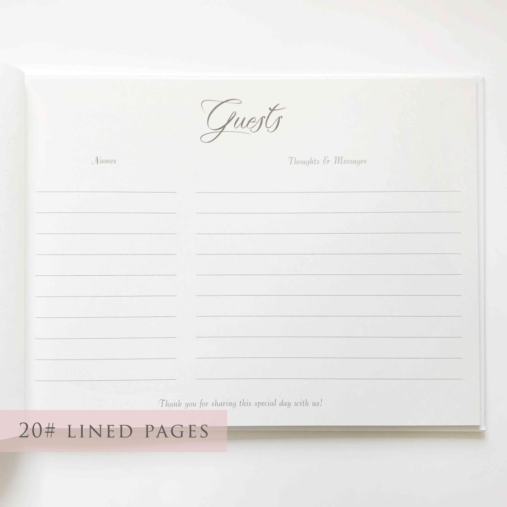 Wedding Guest Book - Paperose Wedding