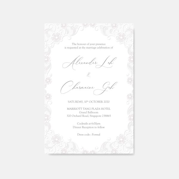 RAISED PRINT WEDDING INVITATION 1