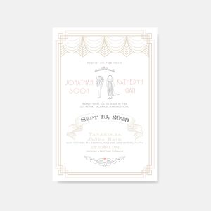 RAISED PRINT WEDDING INVITATION 24