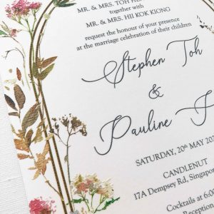 RAISED PRINT WEDDING INVITATION 3